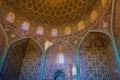 ISFAHAN, IRAN - JULY 10, 2019: Interior of Sheikh Lotfollah Mosque in Isfahan, Ir