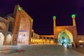 Jameh mosque at night in Isfahan. Iran Royalty Free Stock Photo