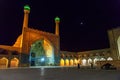 Jameh mosque at night in Isfahan. Iran Royalty Free Stock Photo