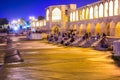 Isfahan, Iran - May 21, 2017. Famous Khaju Bridge, Pol-e Xaju, historical bridge on largest iranian river Zayanderud