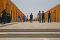 Isfahan Zayandeh River from Khaju Bridge Royalty Free Stock Photo