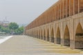 Isfahan Zayandeh River from Khaju Bridge Royalty Free Stock Photo