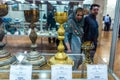 Antique chalices in museum of Vank, Isfahan Royalty Free Stock Photo