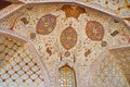 The semi-dome of Reception hall in Ali Qapu palace, Isfahan, Iran