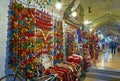 Rug store in Grand Bazaar, Isfahan, Iran Royalty Free Stock Photo