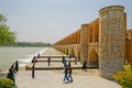 Isfahan Zayandeh River from Khaju Bridge Royalty Free Stock Photo