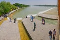 Isfahan Zayandeh River from Khaju Bridge Royalty Free Stock Photo