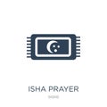 isha prayer icon in trendy design style. isha prayer icon isolated on white background. isha prayer vector icon simple and modern