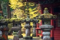 ISHIDORO, Japanese Stone Lanterns at Nikko Royalty Free Stock Photo