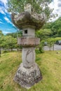 Ishidoro traditional stone lantern at Sotokuji temple. Nagaoka, Izunokuni, Shizuoka Prefecture Royalty Free Stock Photo