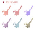 Ishigaki dotted map set.