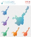 Ishigaki geometric polygonal maps, mosaic style.