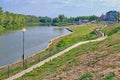 Ishim, Russia Embankment and beach on the Ishim river