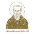 Isidore of Pelusium died c.450 was born in Egypt to a prominent Alexandrian family. He became an ascetic