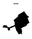 Isiolo outline map Royalty Free Stock Photo