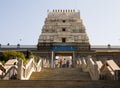 ISKCON Krishna temple,Bengaluru,India.Front View,ancient hindu architecture.Janmashtami festival takes place in this temple Royalty Free Stock Photo