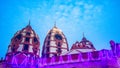 Iskcon temple in Delhi is a Hindu temple of Lord Krishna. Royalty Free Stock Photo