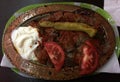 Iskender Kebab close up