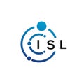 ISL letter technology logo design on white background. ISL creative initials letter IT logo concept. ISL letter design Royalty Free Stock Photo