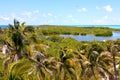 isla contoy sand in mexico froath day wave Royalty Free Stock Photo