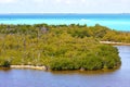 isla contoy sand in mexico froath wave Royalty Free Stock Photo