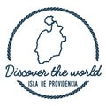 Isla de Providencia Map Outline.