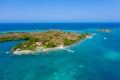 Isla Grande Rosario Archipelago Cartagena Colombia aerial view