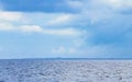 Isla Mujeres panorama view from speed boat in Cancun Mexico Royalty Free Stock Photo