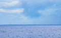 Isla Mujeres panorama view from speed boat in Cancun Mexico Royalty Free Stock Photo