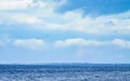 Isla Mujeres panorama view from speed boat in Cancun Mexico Royalty Free Stock Photo