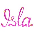 Isla name lettering tinsels