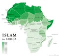 Islam in Africa political map