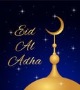 Islam eid al adha concept background, realistic style
