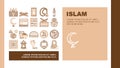 islam ramadan muslim landing header vector
