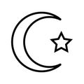 islam religion line icon vector illustration Royalty Free Stock Photo