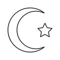 islam religion line icon vector illustration Royalty Free Stock Photo