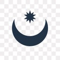 Islam vector icon isolated on transparent background, Islam tra