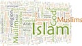 Islam word cloud Royalty Free Stock Photo