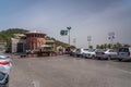 Entrance and parking area for `The Monal Restaurant at Margalla Hills in Islamabad mountain range