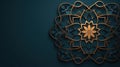 Islamic Arabic Arabesque Ornament Border Abstract Background with Copy Space for Text. Royalty Free Stock Photo