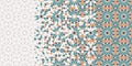 Islamic, arabic mosaic repeating vector border, pattern, background.