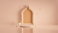 Islamic arc decoration product display podium