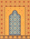 Islamic arch, arabic ornamental background