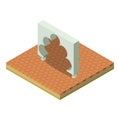 Islamic arch icon, isometric style