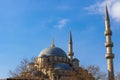 Islamic architecture background photo. Eminonu New Mosque or Yeni Cami Royalty Free Stock Photo