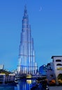 Burj Khalifa Tower Dubai, Night View, UAE Royalty Free Stock Photo