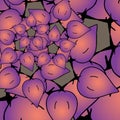 Islamic Art for Purple Rose Leaf Royalty Free Stock Photo