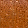 Islamic art on a wooden door in the beautiful medina of Meknes, Morocco Royalty Free Stock Photo