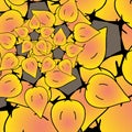 Islamic Art for Yellow Rose Leaf Royalty Free Stock Photo