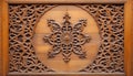 Islamic Artistry in Wood: Traditional Ornaments on Wooden Door and Window Shutter